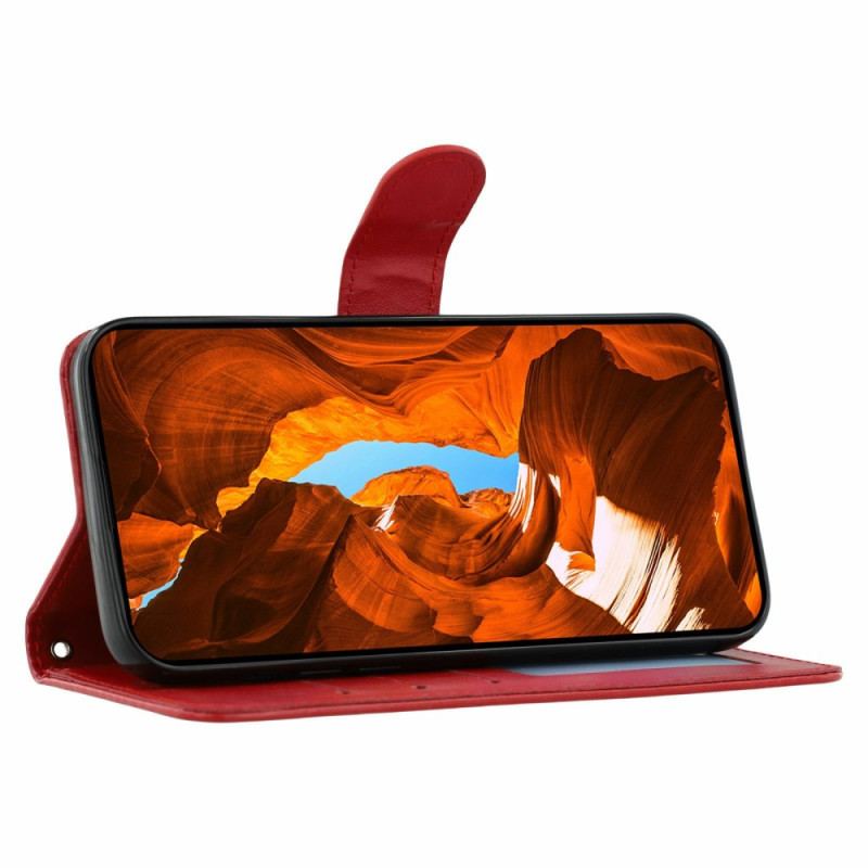 Skyddsfodral Oppo Reno 14 5g Lädereffekt Med Rem