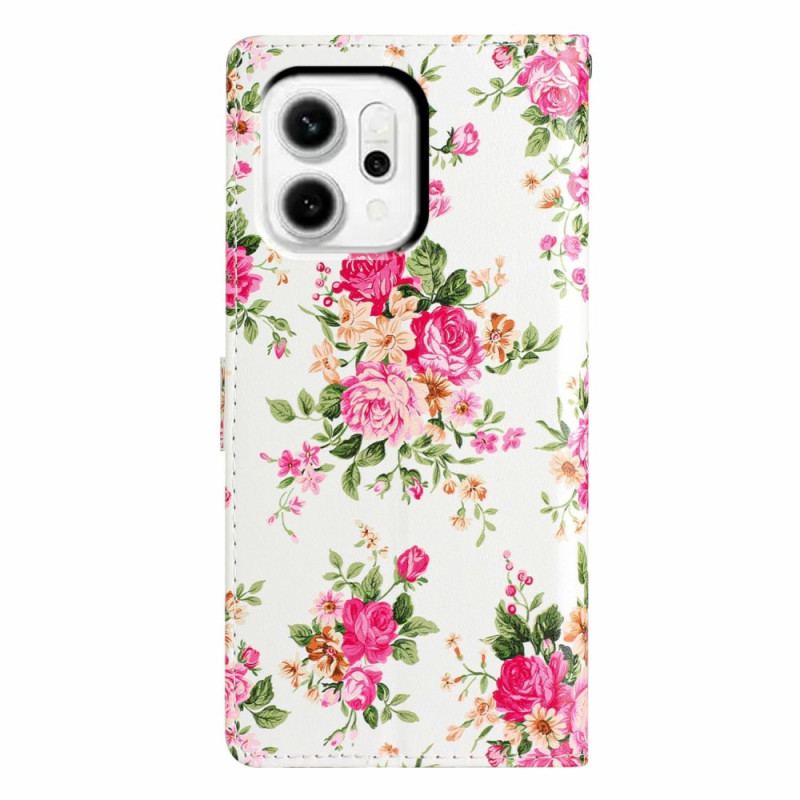 Skyddsfodral Oppo Reno 14 5g Röd Blommor