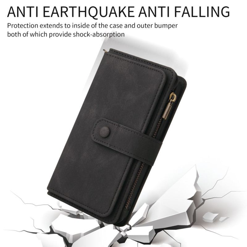 Fodral För Samsung Galaxy S26 Plånbok Med 15 Kortfack Och Rem