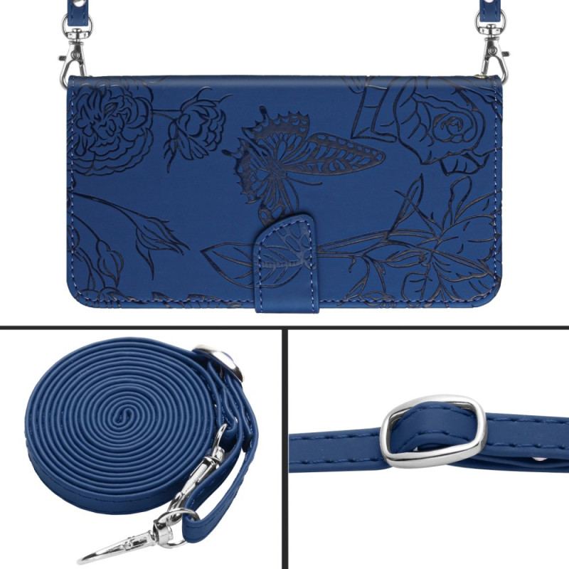 Fodral Samsung Galaxy S26 Fjärilstryck Med Axelrem