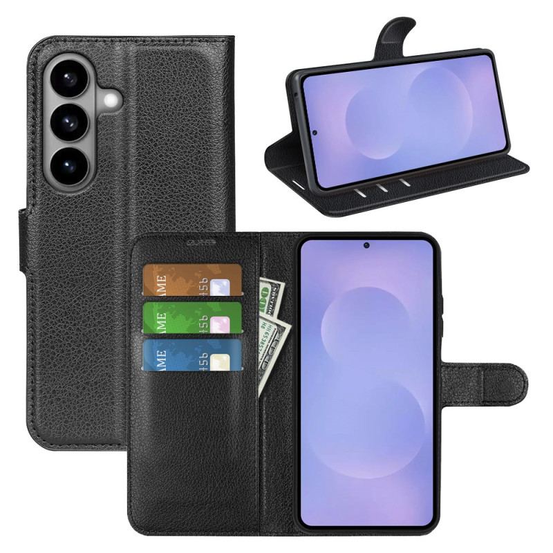 Fodral Samsung Galaxy S26 Litchi-imitationsläder