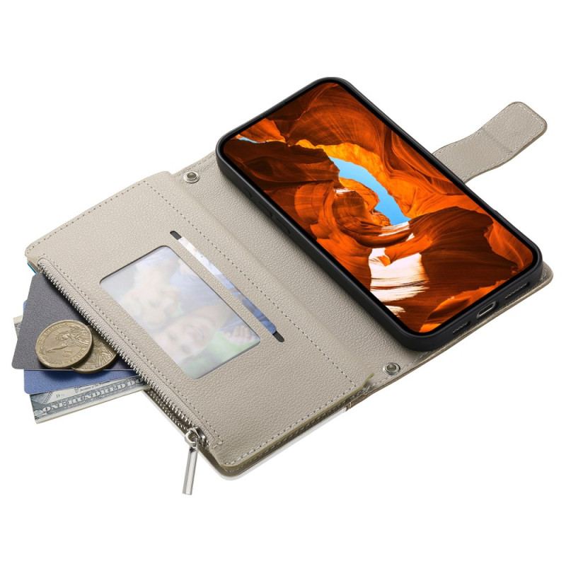 Läderfodral Samsung Galaxy S26 Telefonfodral Tvåfärgad Plånbok Med Remmar