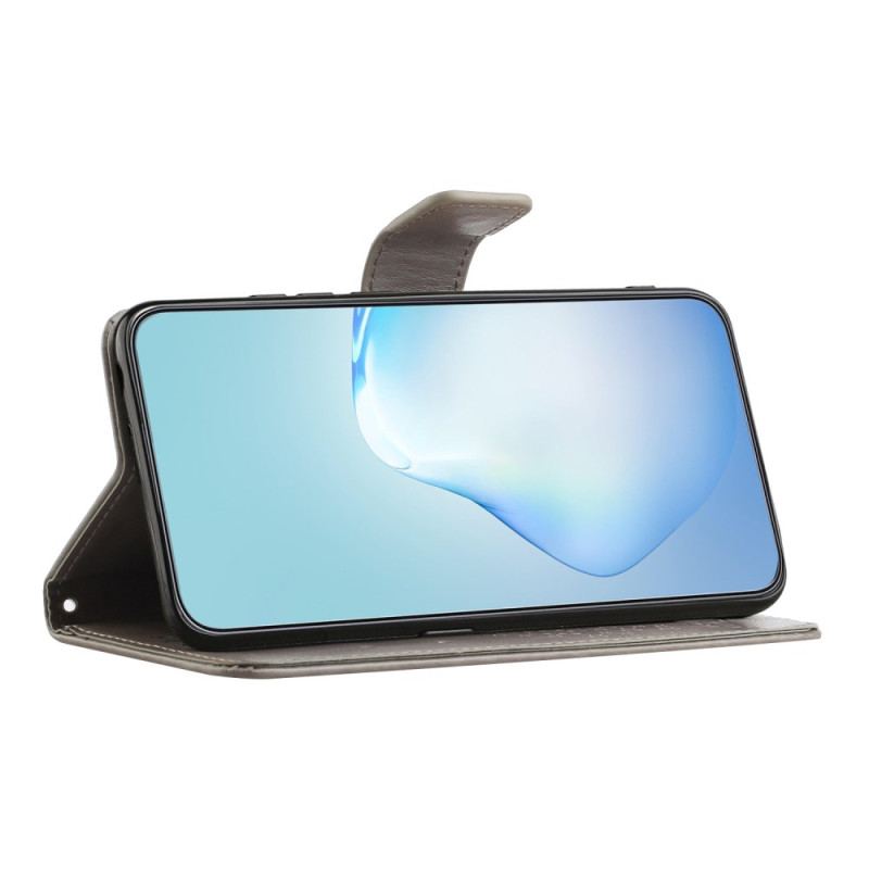 Läderfodral Samsung Galaxy S26 Telefonfodral Uggla- Och Träddesign