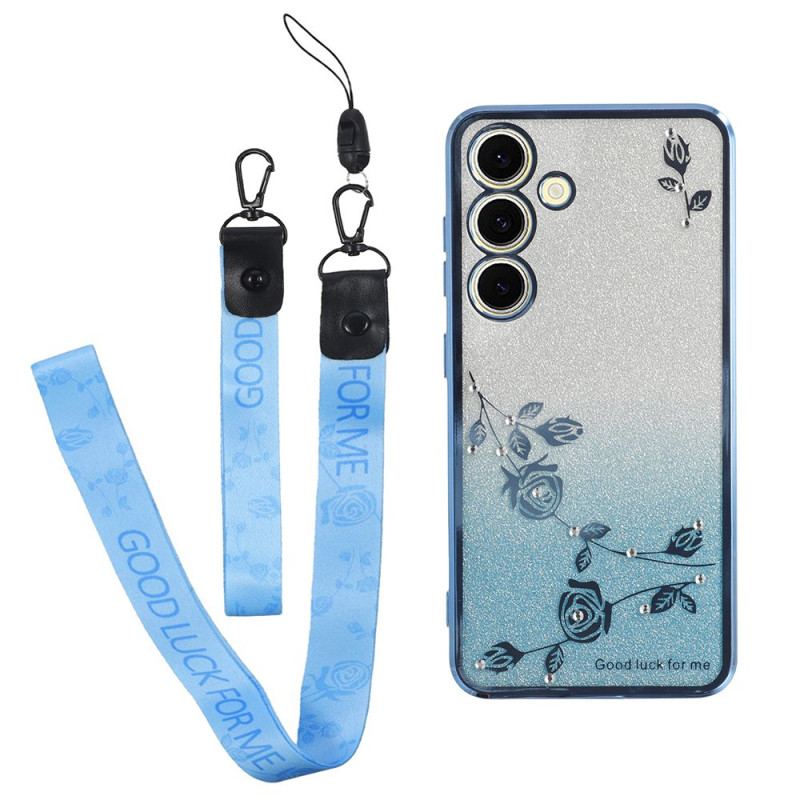 Skal Samsung Galaxy S26 Blommor Och Strass Med Kadem-rem