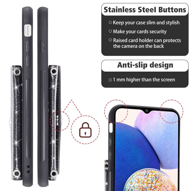 Skal Samsung Galaxy S26 Glittrig Korthållare Och Axelrem