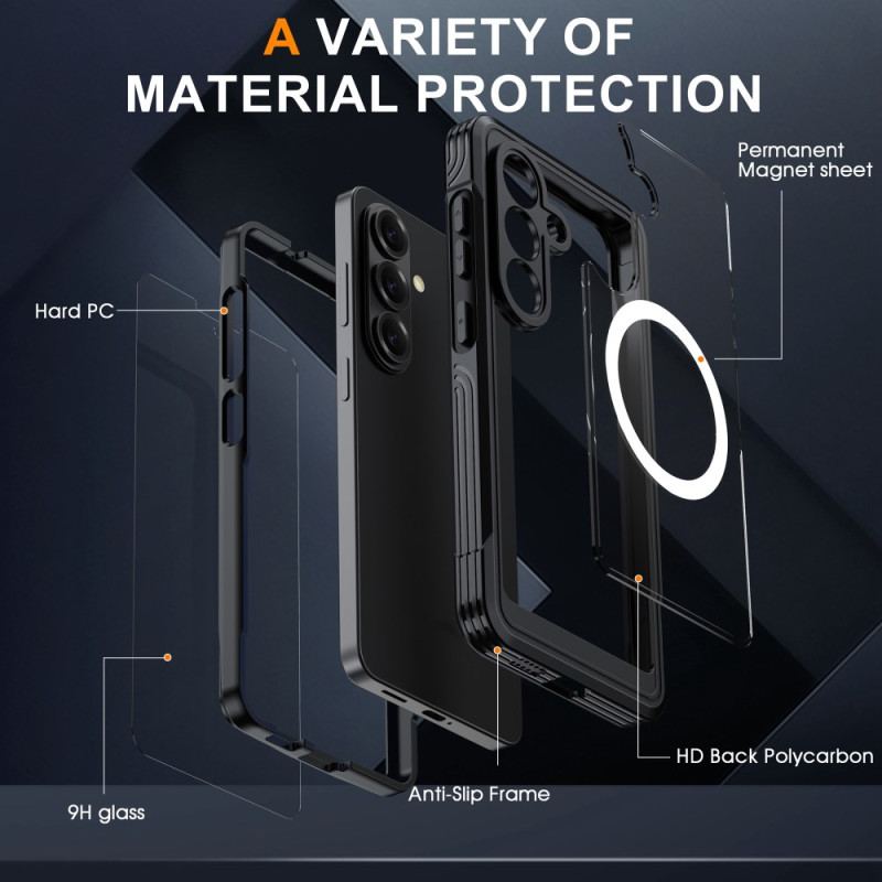 Skal Samsung Galaxy S26 Magnetisk Med Skyddande Film I Härdat Glas