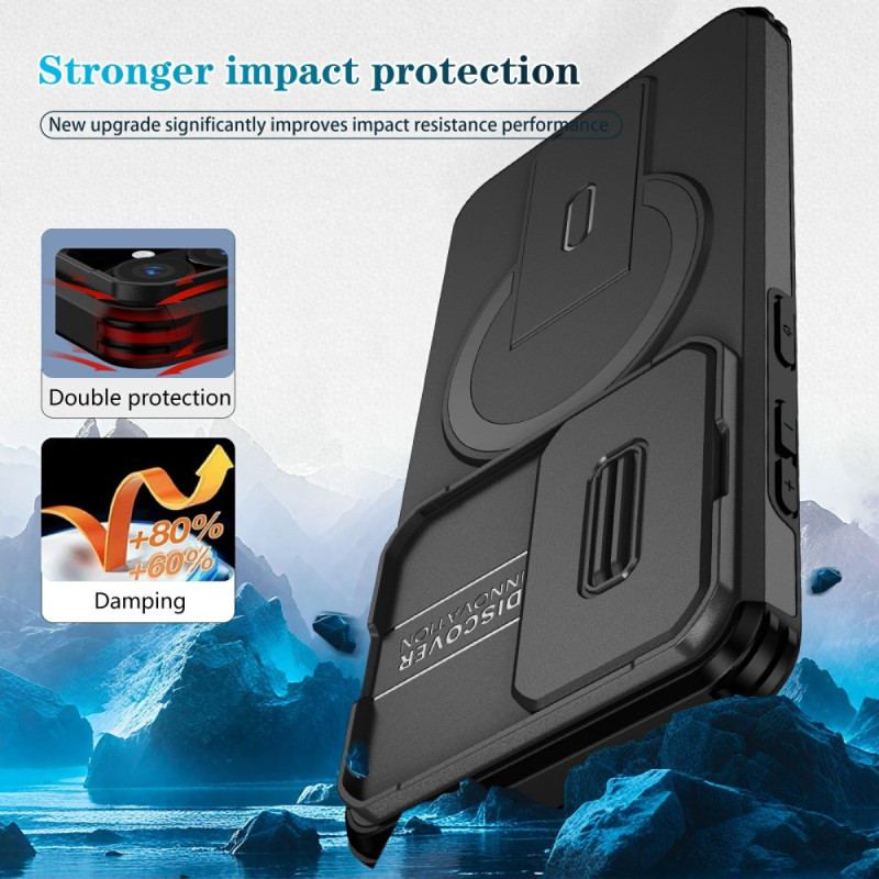 Skal Samsung Galaxy S26 Skjutbart Magnetiskt Stöd Och Kameraskydd