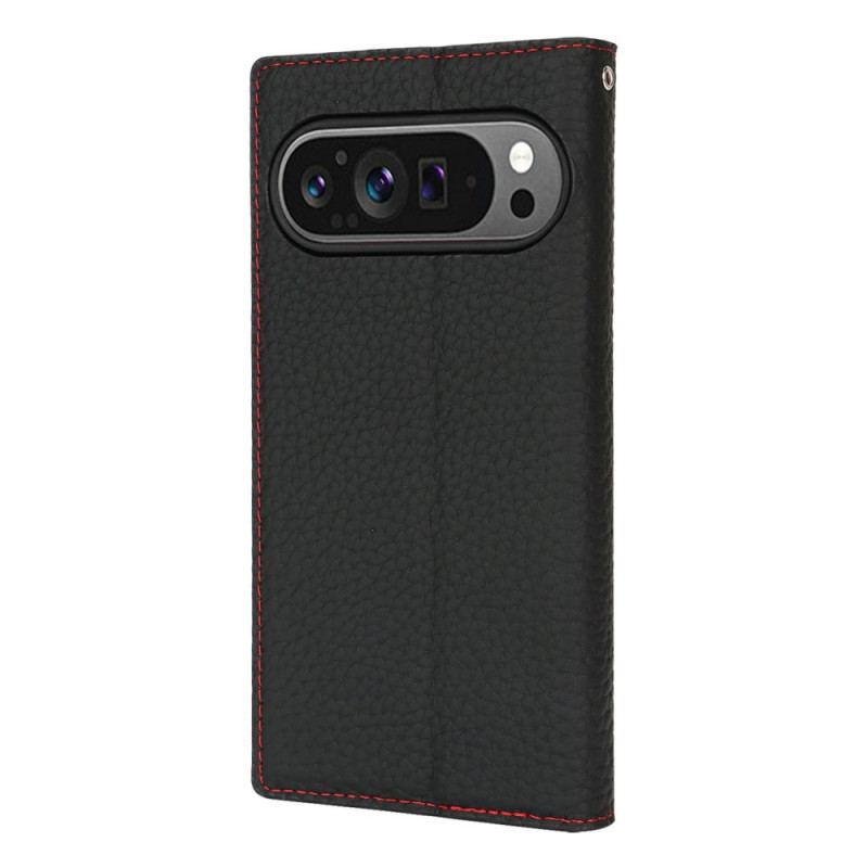 Folio-fodral Google Pixel 10 / 10 Pro Texturerad Läderrem