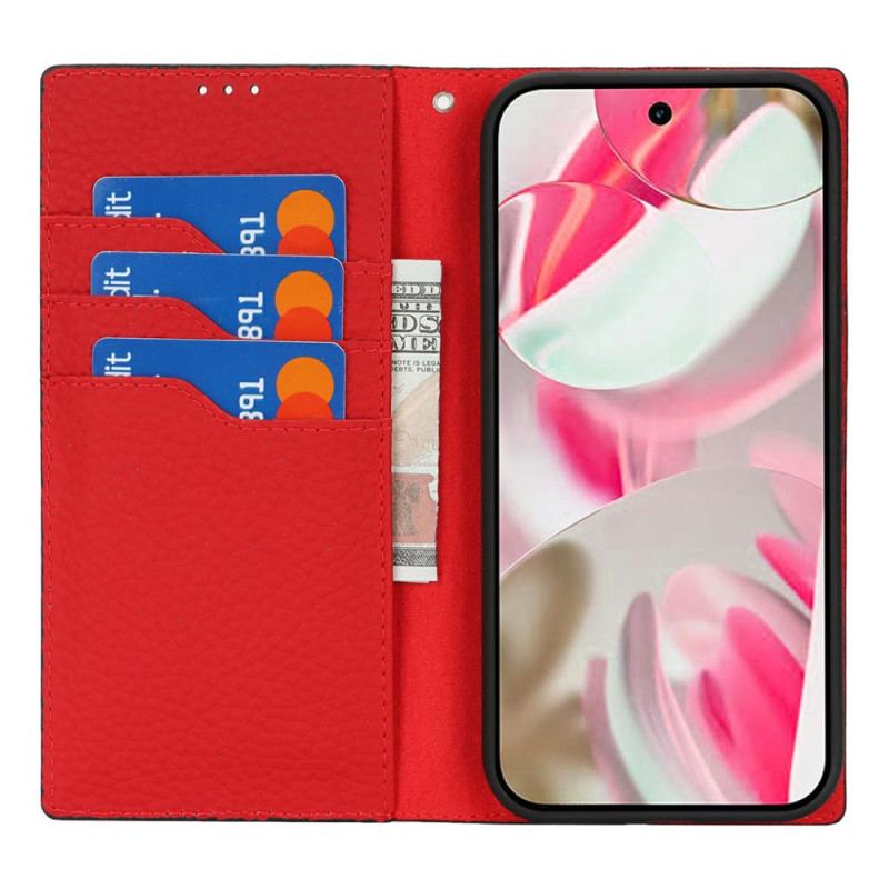 Folio-fodral Google Pixel 10 / 10 Pro Texturerad Läderrem