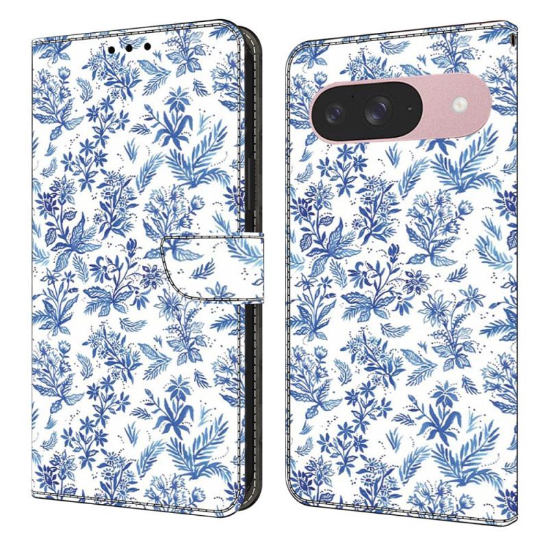Läderfodral Google Pixel 10 / 10 Pro Telefonfodral Blomfält