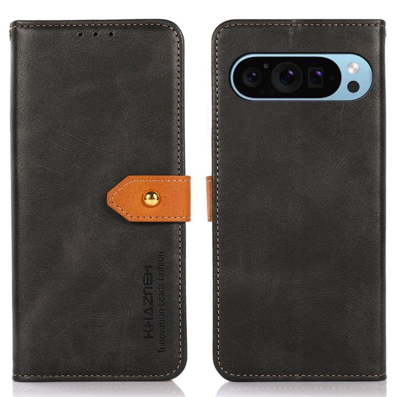 Läderfodral Google Pixel 10 / 10 Pro Telefonfodral Khazneh Guldspänne