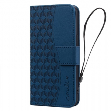 Läderfodral Google Pixel 10 / 10 Pro Telefonfodral Leende- Och Mönsterdiamanter