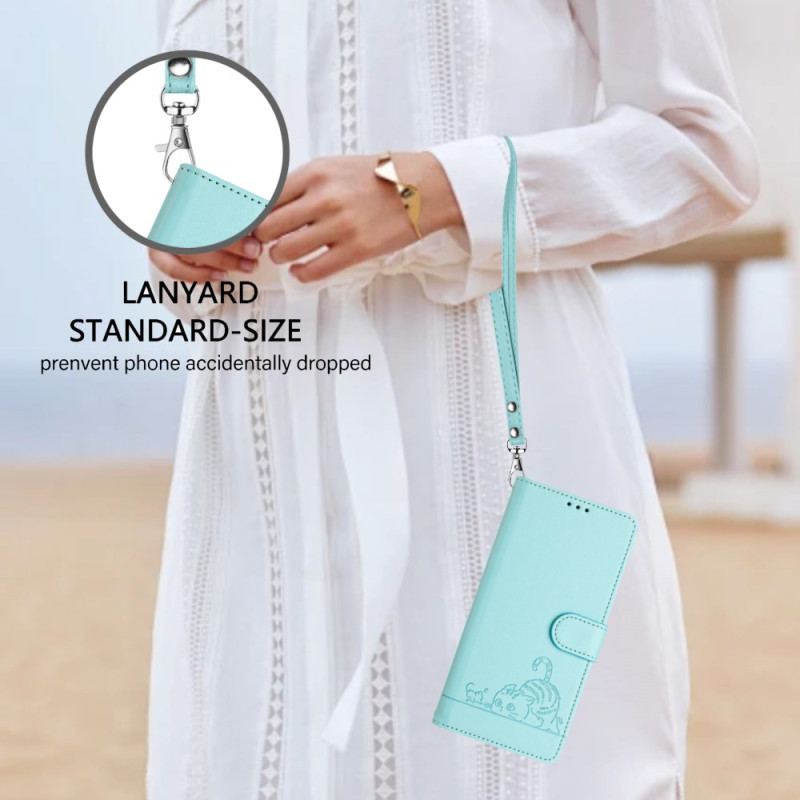 Fodral Xiaomi Redmi Note 14 Pro 5g Rfid-skyddande Kattmotiv