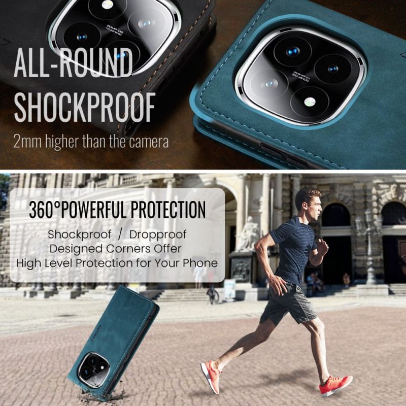 Folio-fodral Xiaomi Redmi Note 14 Pro 5g Caseme Mockaeffekt