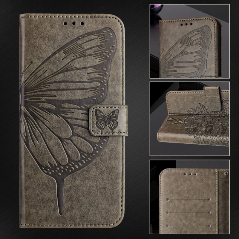 Läderfodral Xiaomi Redmi Note 14 Pro 5g Telefonfodral Grafisk Fjäril