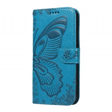 Läderfodral Xiaomi Redmi Note 14 Pro 5g Telefonfodral Grafisk Fjäril