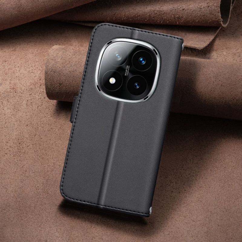 Läderfodral Xiaomi Redmi Note 14 Pro 5g Telefonfodral Premium Quiltad Rem