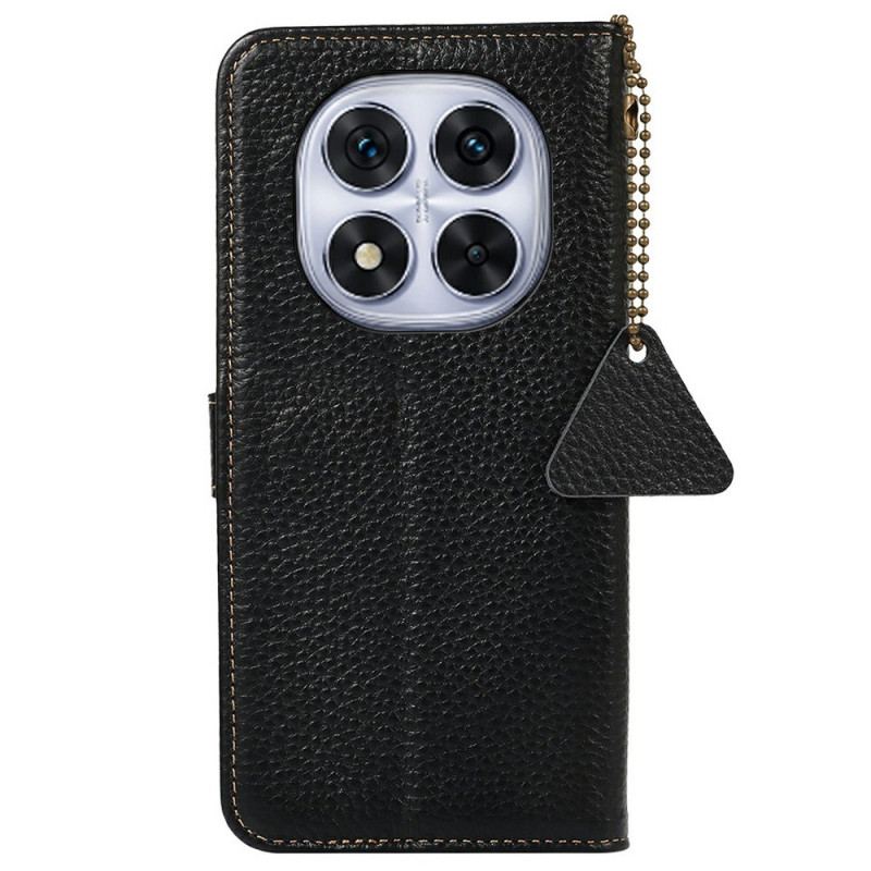 Läderskal Fodral Xiaomi Redmi Note 14 Pro 5g Äkta Läder Rfid-blockering