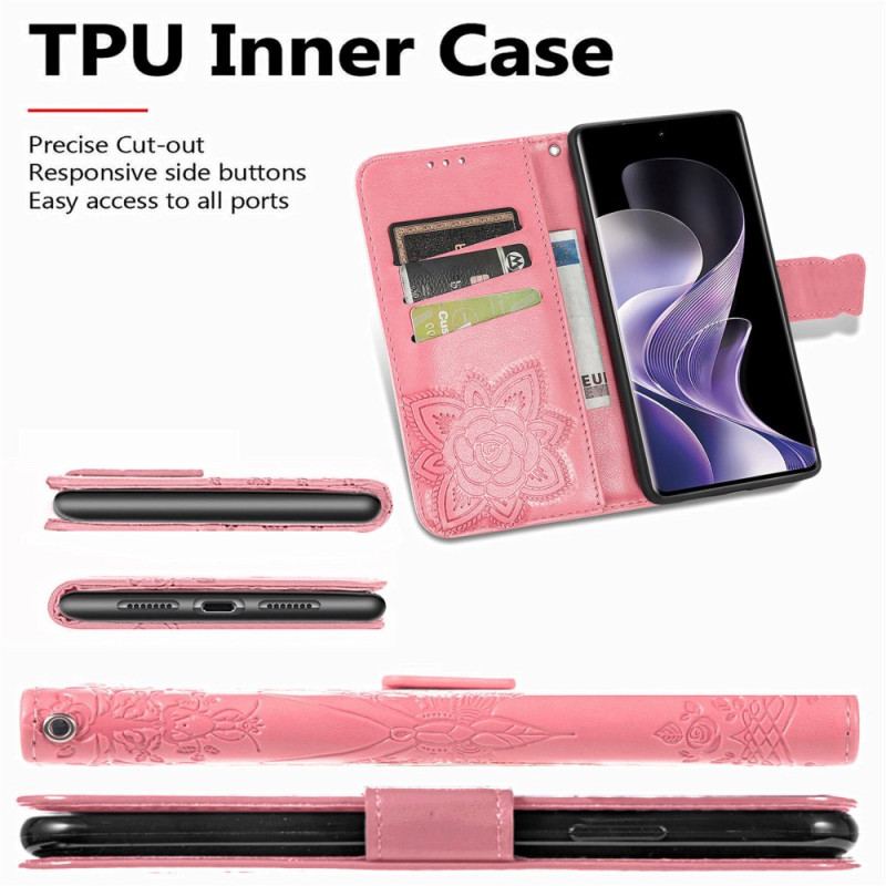 Läderskal Fodral Xiaomi Redmi Note 14 Pro 5g Barock Fjäril