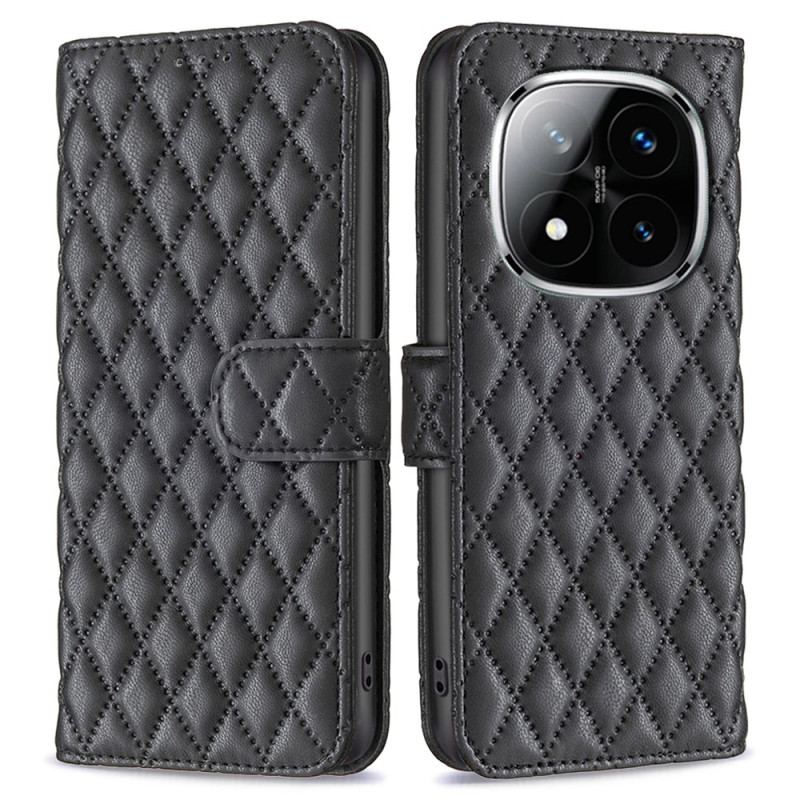 Läderskal Fodral Xiaomi Redmi Note 14 Pro 5g Klassisk Quiltad