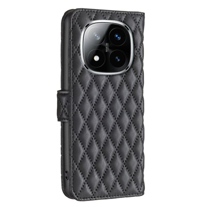 Läderskal Fodral Xiaomi Redmi Note 14 Pro 5g Klassisk Quiltad