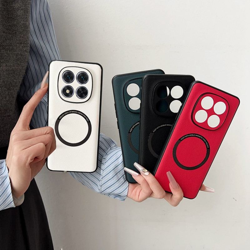 Skal För Xiaomi Redmi Note 14 Pro 5g Magsafe-kompatibel Lädereffekt