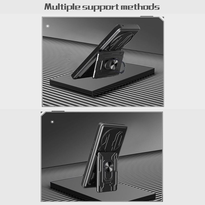 Skal För Xiaomi Redmi Note 14 Pro 5g Skjutbart Kameraskydd Och Stativ