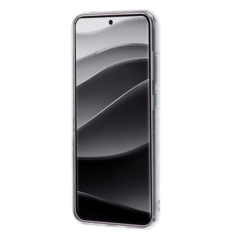 Skal Xiaomi Redmi Note 14 Pro 5g Blommönster På Grå Bakgrund