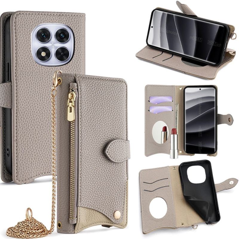 Skyddsfodral Xiaomi Redmi Note 14 Pro 5g Plånbok Med Kedja