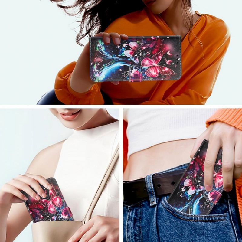 Fodral För Poco C71 Träd Och Fjärilar