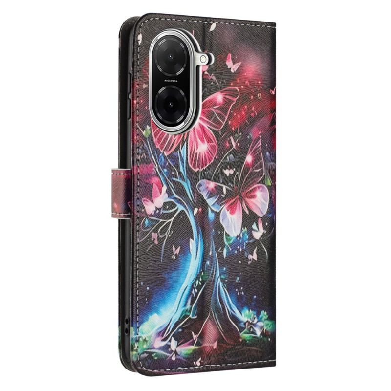 Fodral För Poco C71 Träd Och Fjärilar