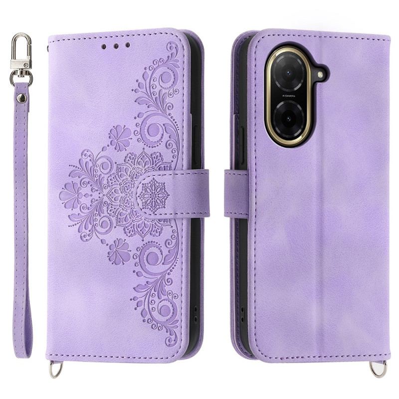 Fodral Poco C71 Blommig Spets Med Snodd Och Axelrem