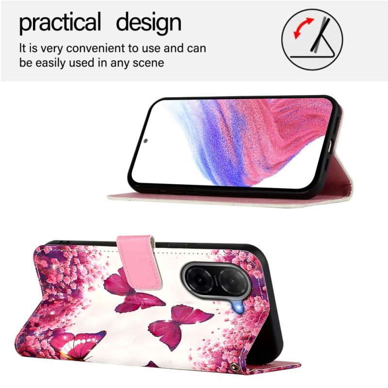 Fodral Poco C71 Rosa Fjärilar