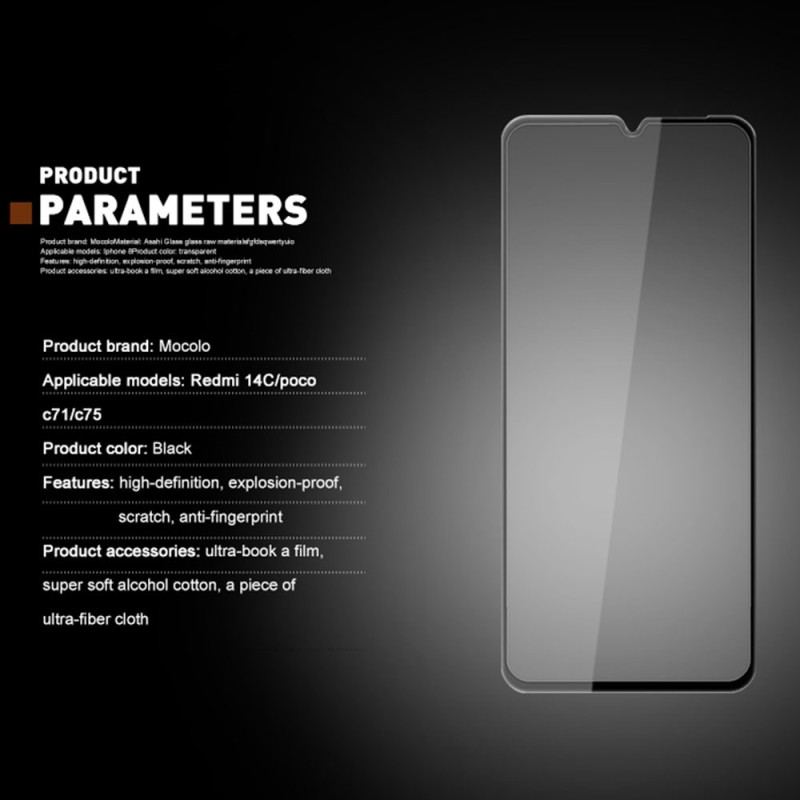 Hel Skärmskydd I Härdat Glas För Poco C71 Mocolo