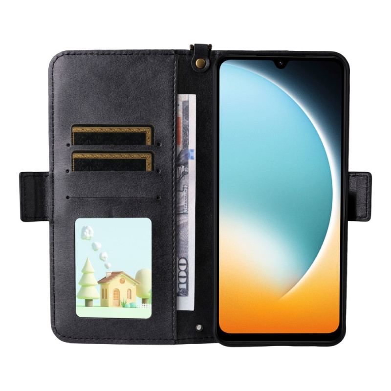 Läderfodral Poco C71 Telefonfodral Axelrem