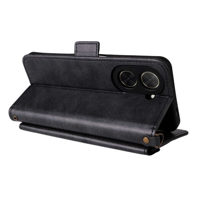 Läderfodral Poco C71 Telefonfodral Axelrem