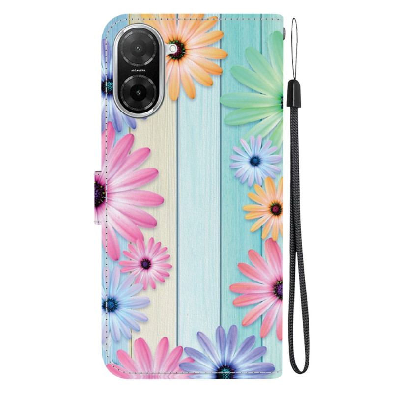 Läderfodral Poco C71 Telefonfodral Färgglada Solrosor