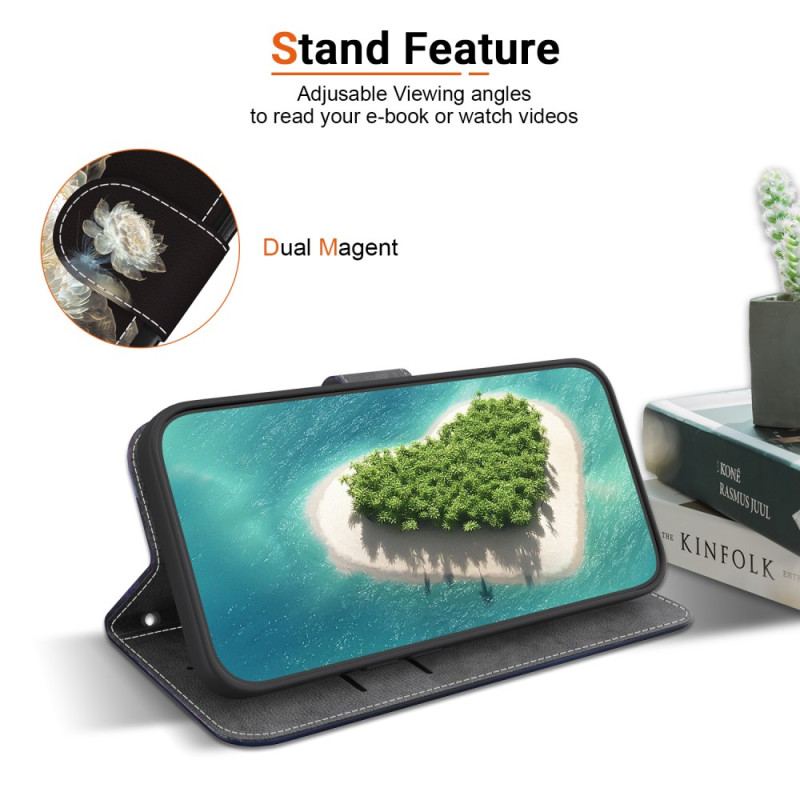 Läderfodral Poco C71 Telefonfodral Kristallpion