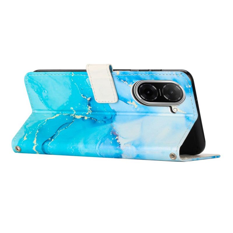 Läderfodral Poco C71 Telefonfodral Marmordesign