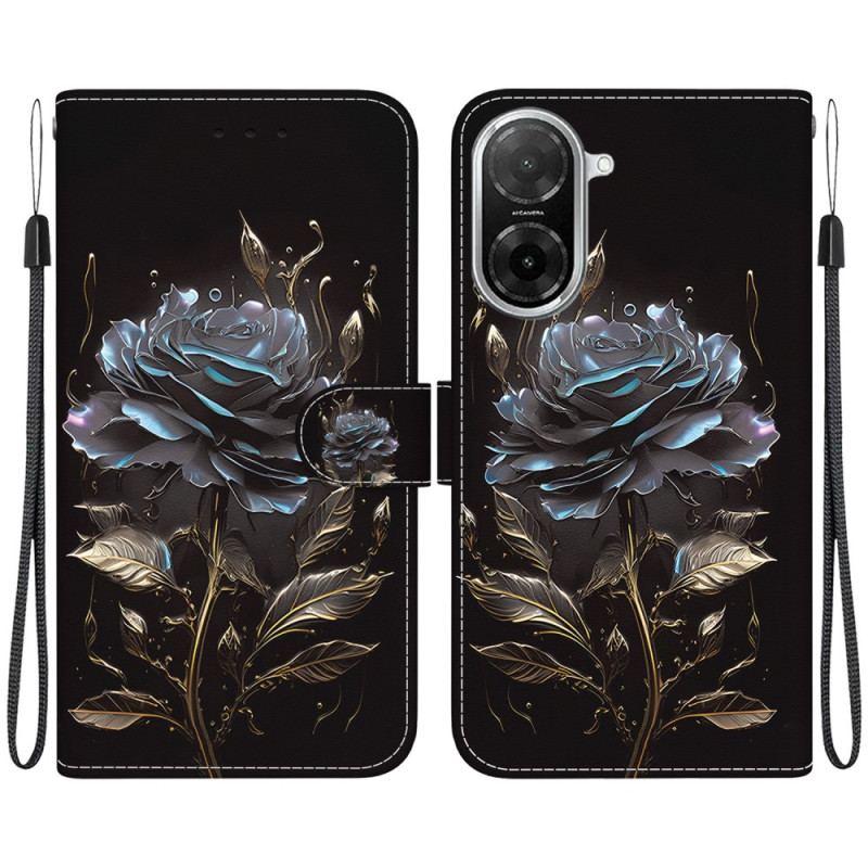 Läderfodral Poco C71 Telefonfodral Svart Ros