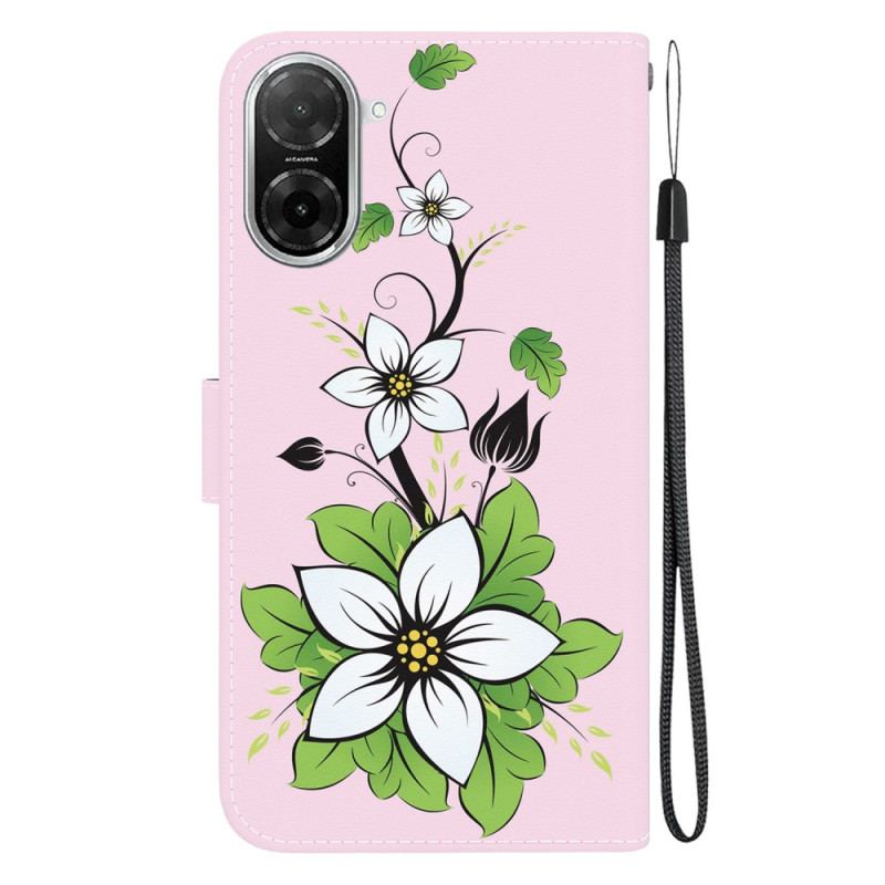 Läderskal Fodral Poco C71 Liljemönster