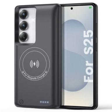 10000mah Externt Batterifodral För Samsung Galaxy S25 / S24 Med Magnetisk Fäste