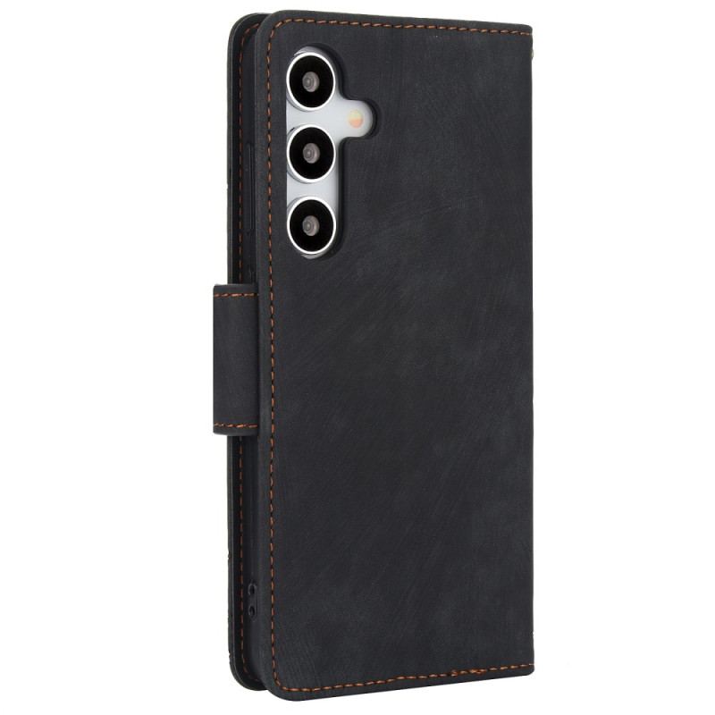 Fodral Samsung Galaxy S25 5g Blommigt Mönster Med Mockaeffekt