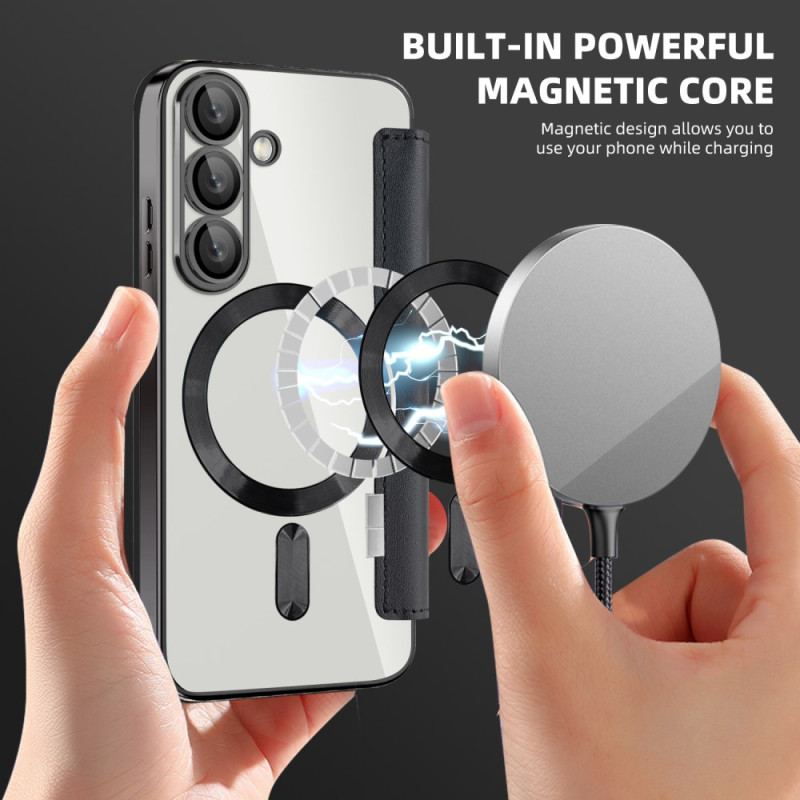 Folio-fodral Samsung Galaxy S25 5g Lädereffekt Kompatibel Med Magsafe Och Rfid-blockering