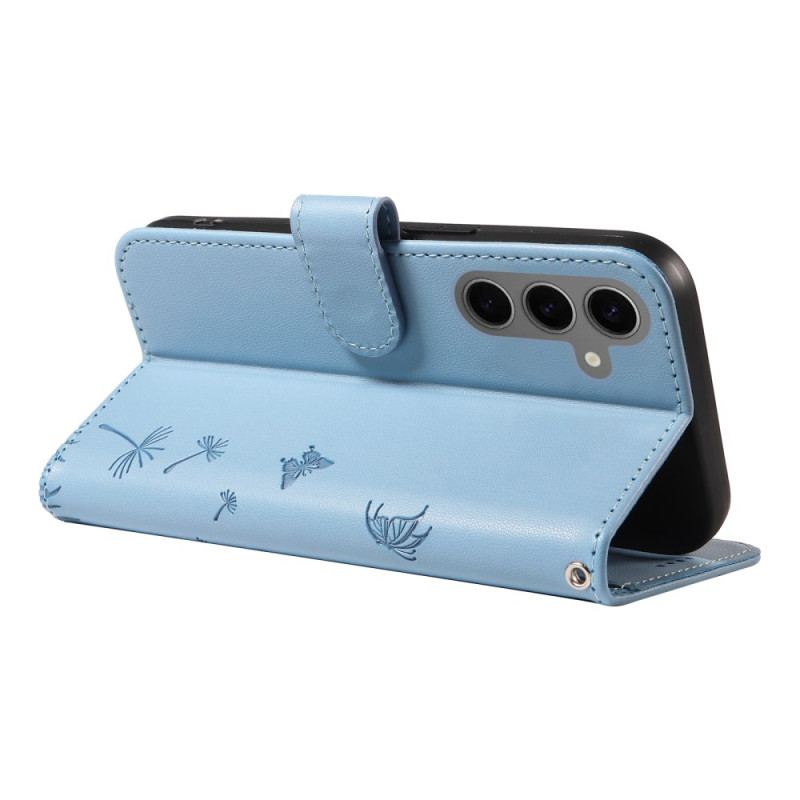 Läderfodral Samsung Galaxy S25 5g Telefonfodral Maskrosrem