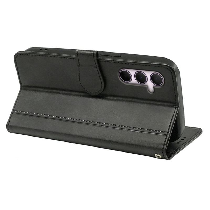 Läderfodral Samsung Galaxy S25 5g Telefonfodral Mocka Effektdesign