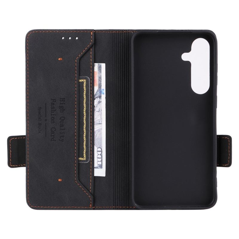 Läderfodral Samsung Galaxy S25 5g Telefonfodral Retro Mockaeffekt