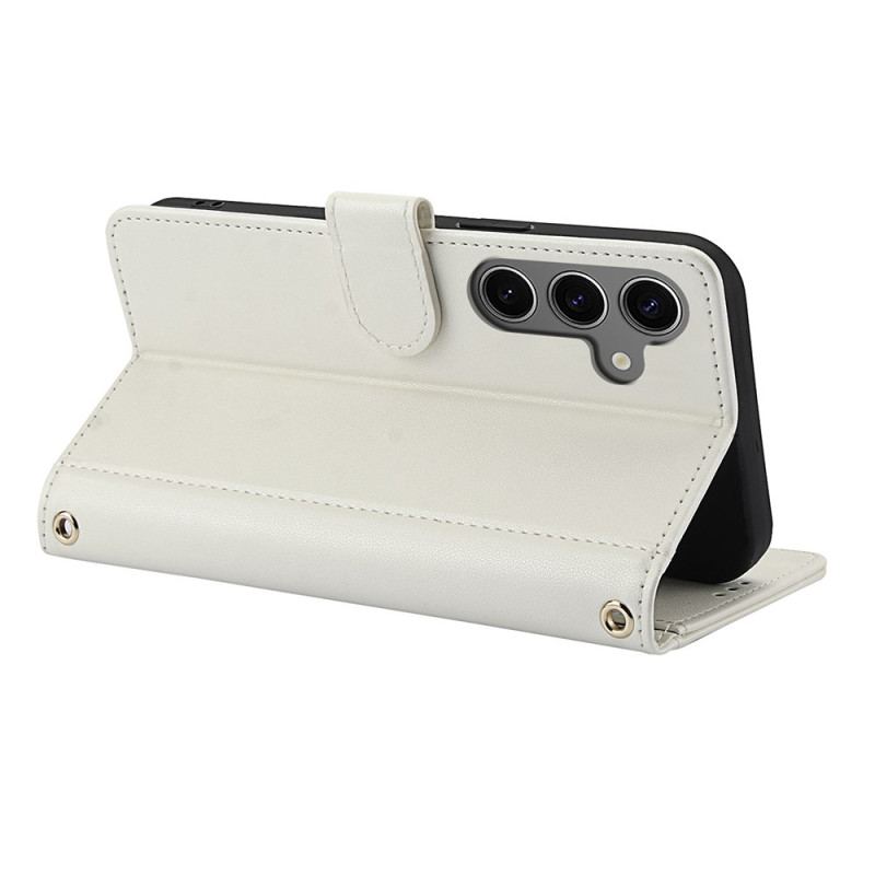 Läderfodral Samsung Galaxy S25 5g Telefonfodral Snodd