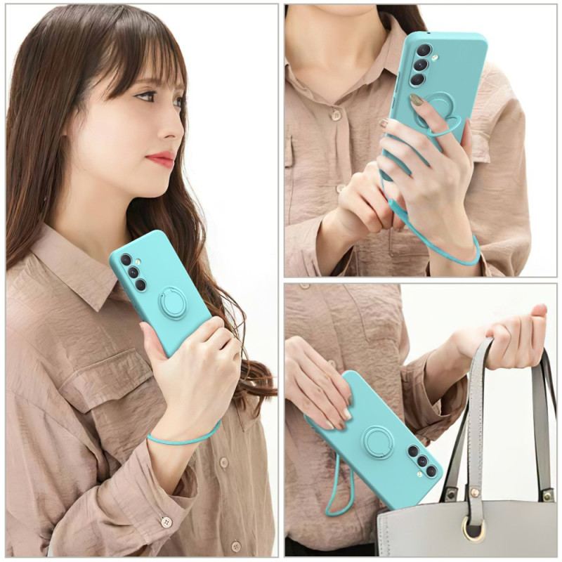 Skal Samsung Galaxy S25 5g Ringhållare I Flytande Silikon