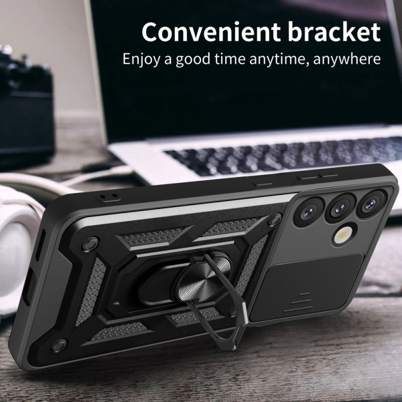 Skal Samsung Galaxy S25 5g Skjutbart Kameraskydd Och Stativ